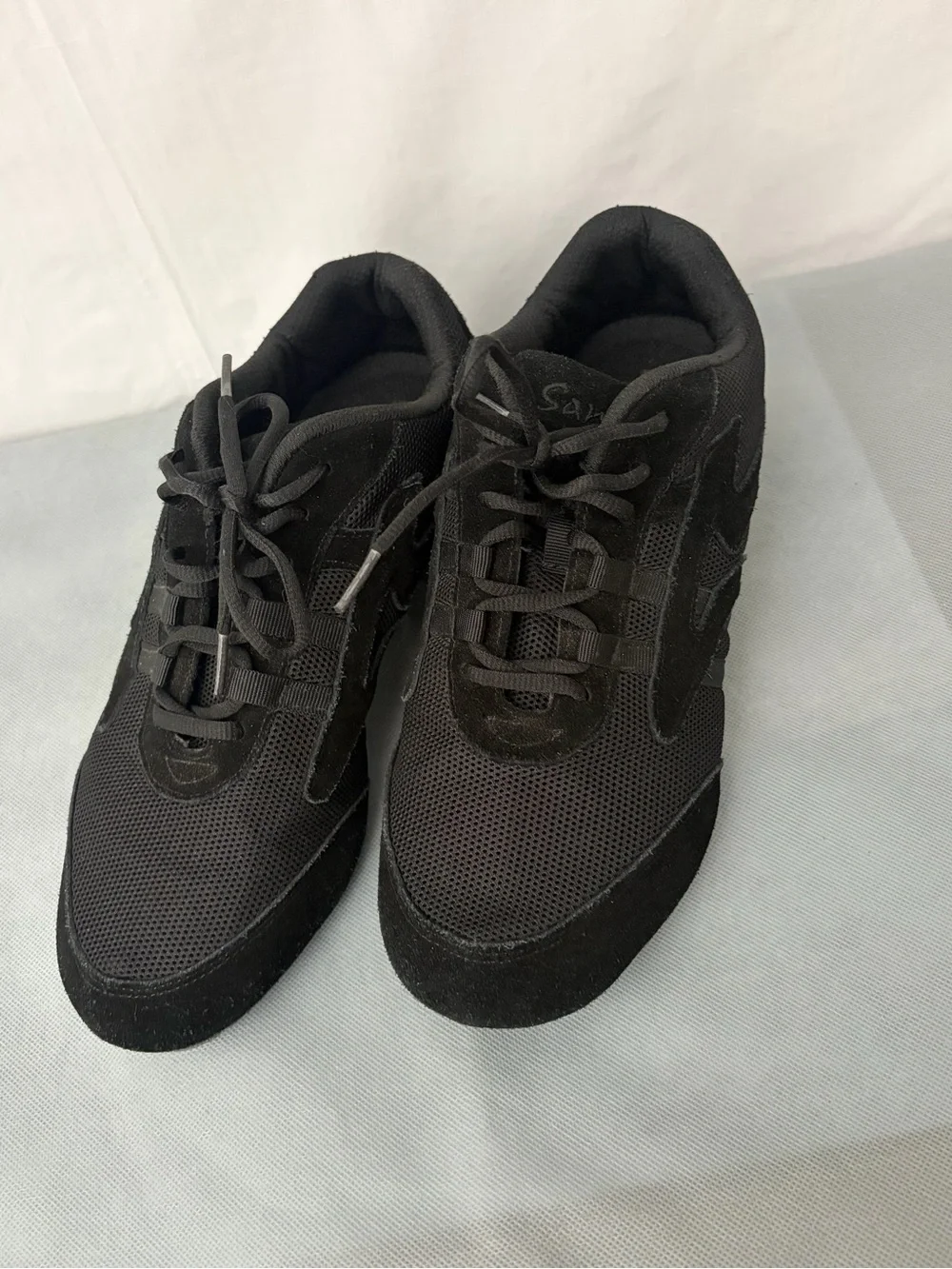 Sansha Men’s Black Suede Mesh Jazz Sneakers Size 17M Dance Shoes Excellent(B226)